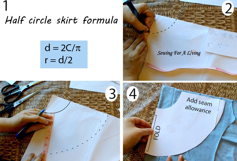 HOW TO MAKE A MAXI CIRCLE SKIRT, Cutting & Stitching, Circle Skirt, Flare  Skirt