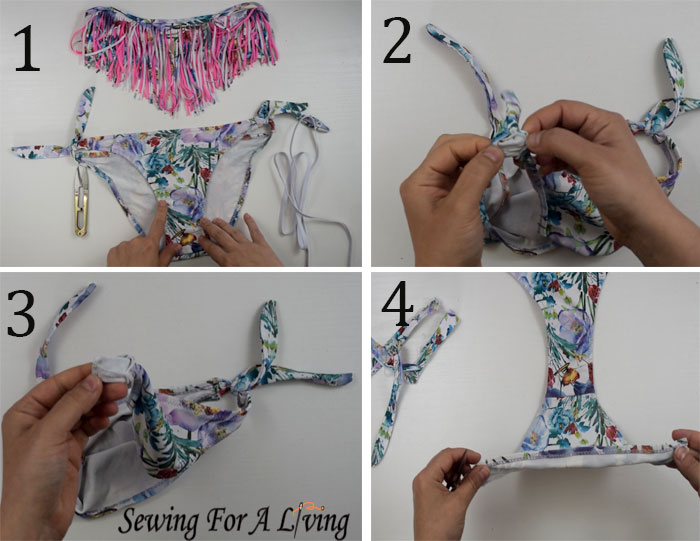 How to replace elastic in swimwear