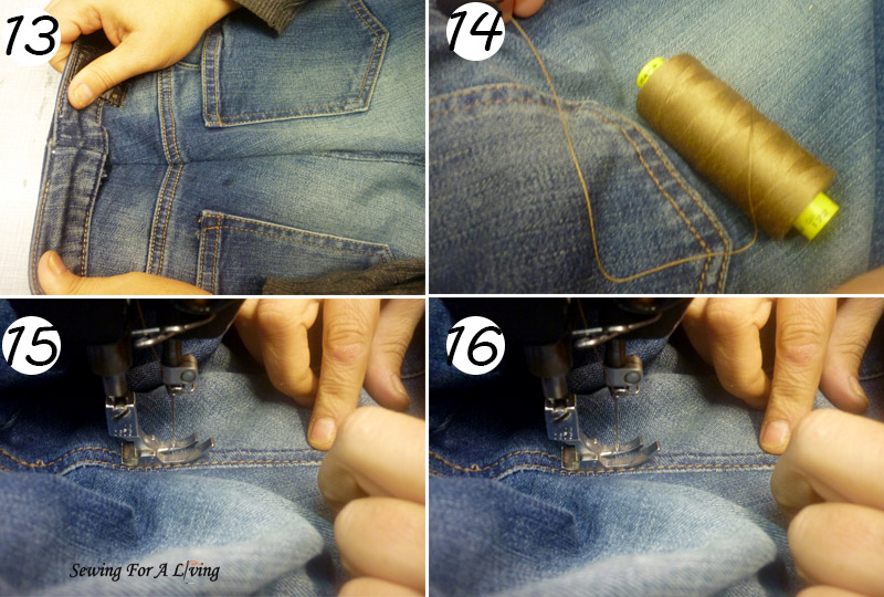 How to fix trouser/pant waist with waist band step-by-steps 